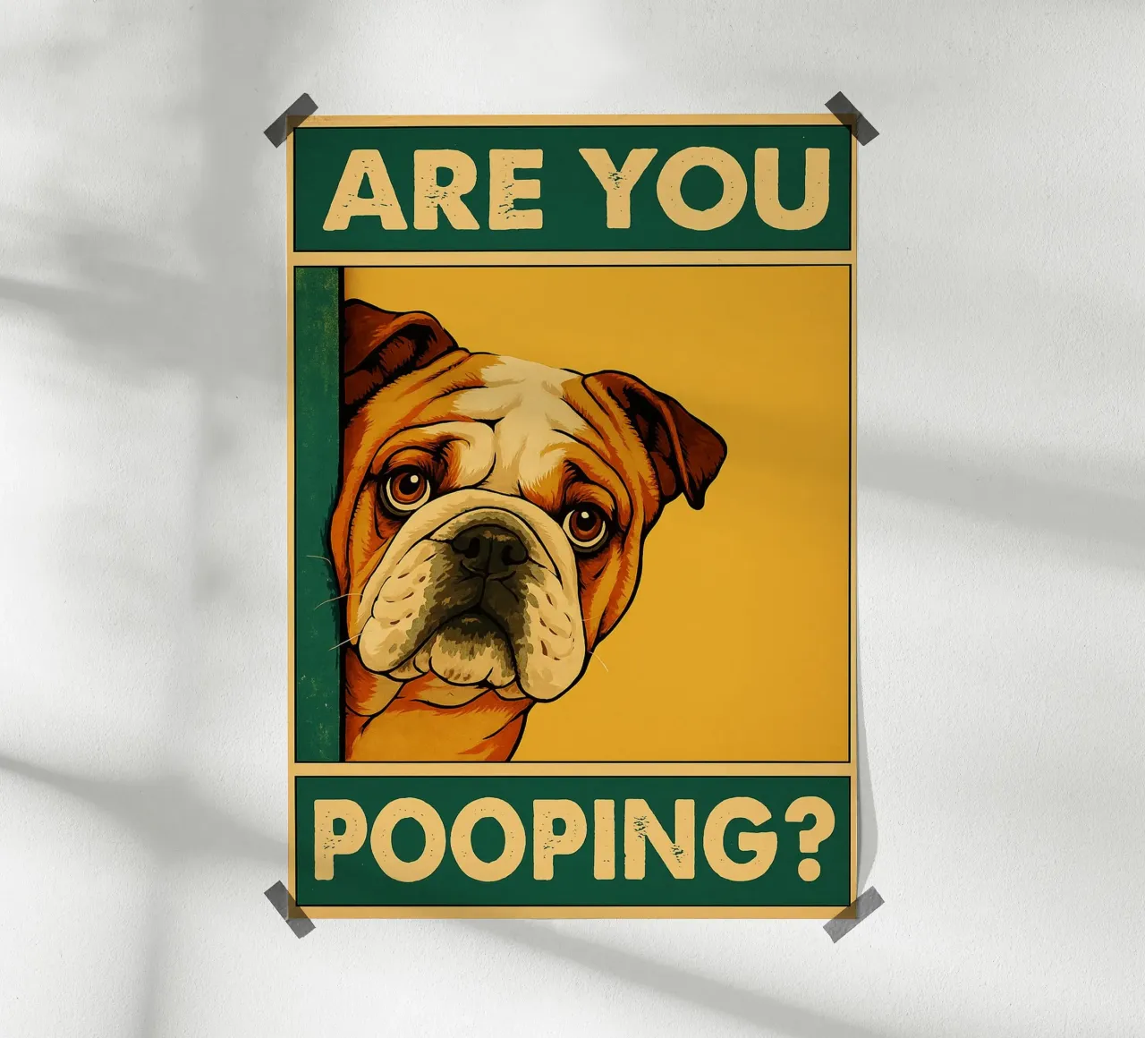 Sind Sie Pooping Bulldog lustig Badezimmer Hahnemühle von the gindils