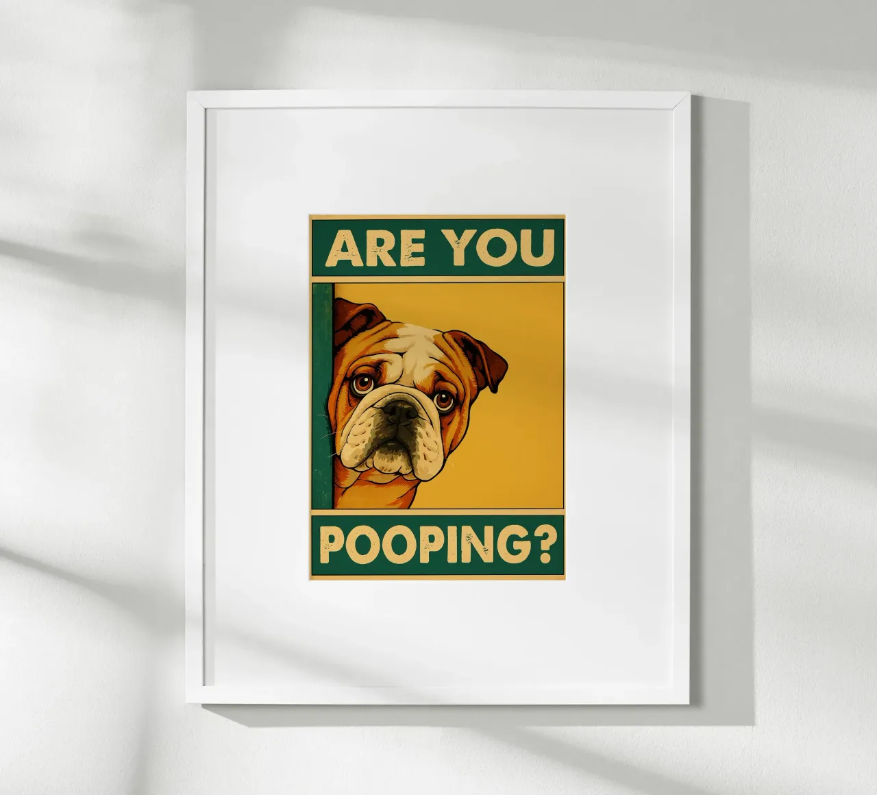 Sind Sie Pooping Bulldog lustig Badezimmer Hahnemühle von the gindils