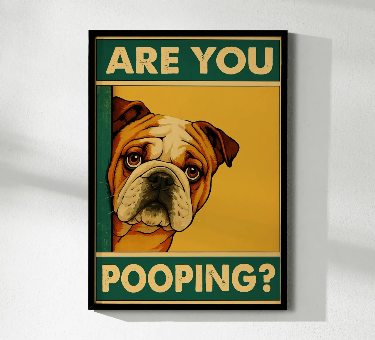 Sind Sie Pooping Bulldog lustig Badezimmer Hahnemühle von the gindils