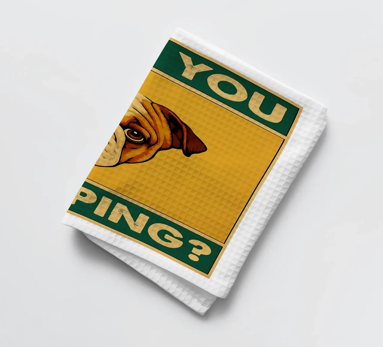 Are You Pooping Bulldog Funny Baño paño de cocina de the gindils