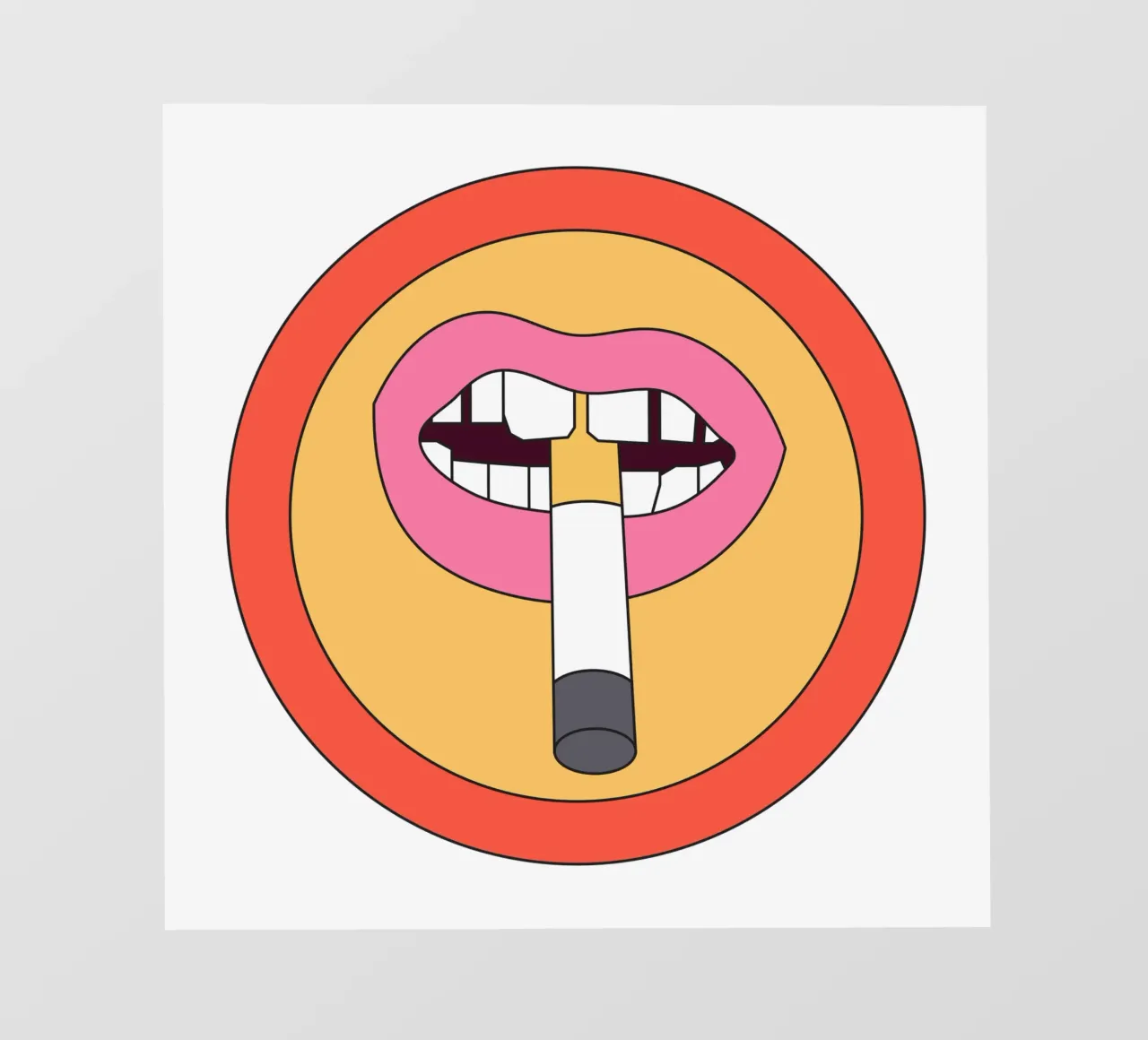 Cigarette Retro Vibrant telo in pvc da galihstudio
