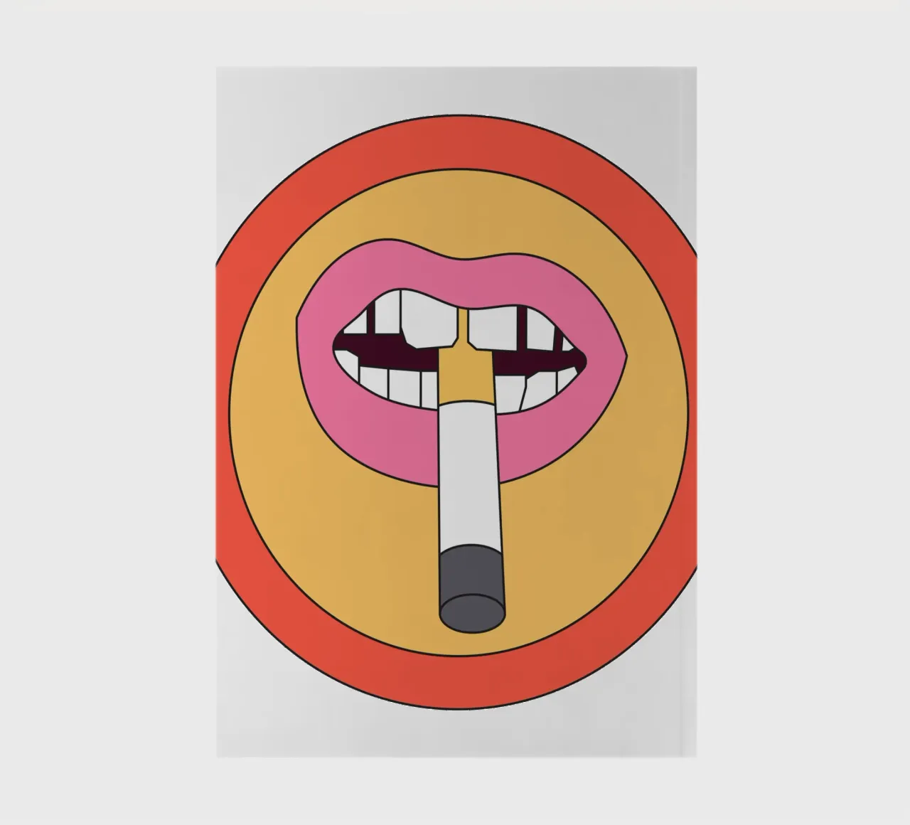 Cigarette Retro Vibrant notebook by galihstudio