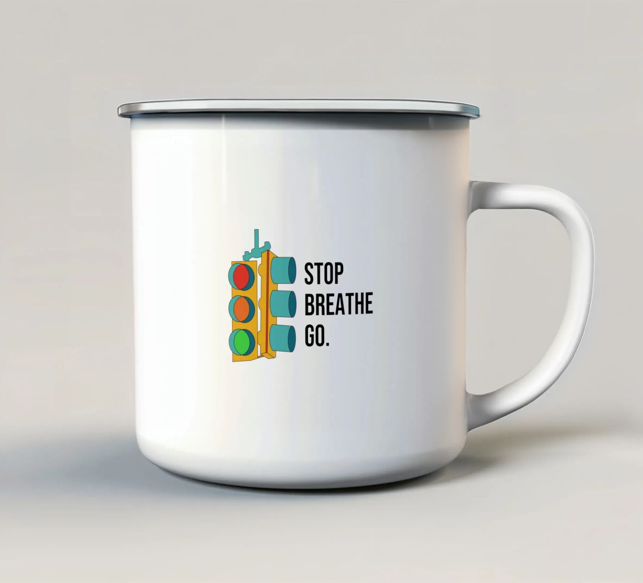 Traffic Lamp Illustration tazza in smalto da galihstudio
