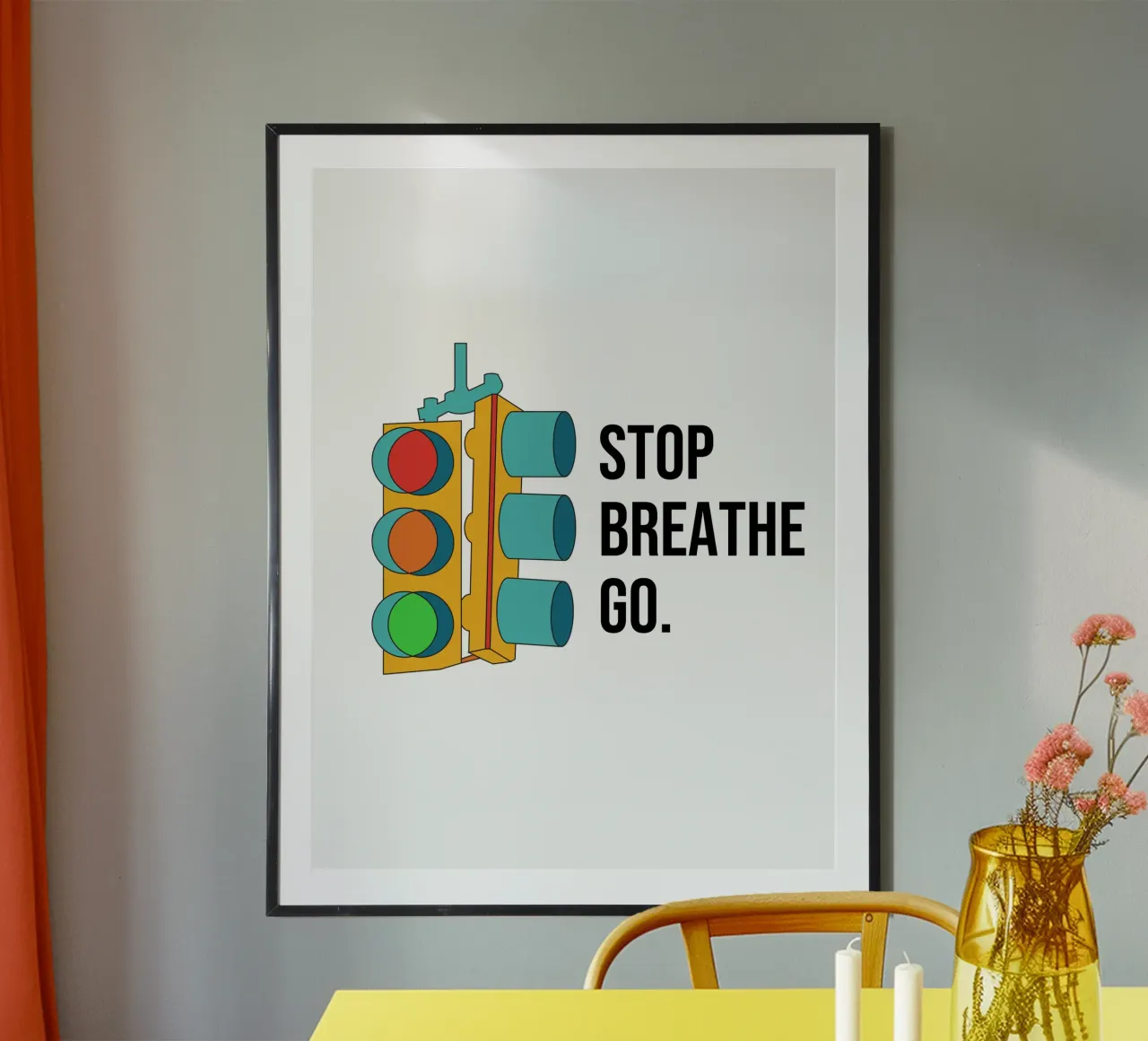 Traffic Lamp Illustration carta hahnemühle da galihstudio
