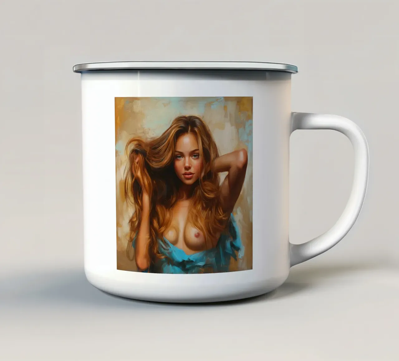 Topless Girl tazza in smalto da Motivate-Today