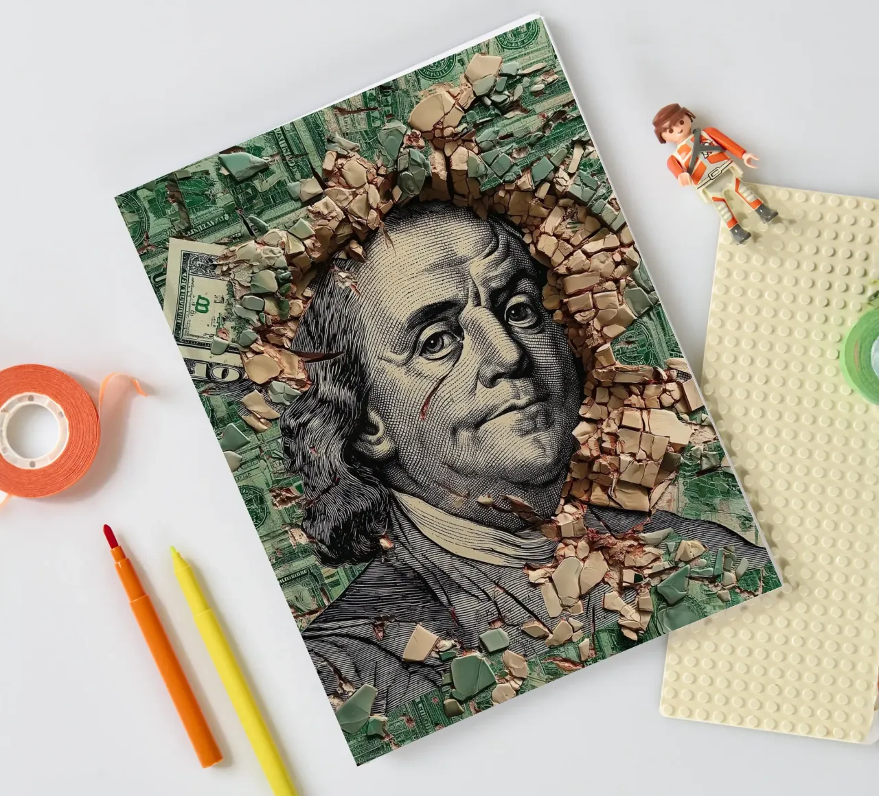 benjamin franklin US dollar notebook by Motivate-Today