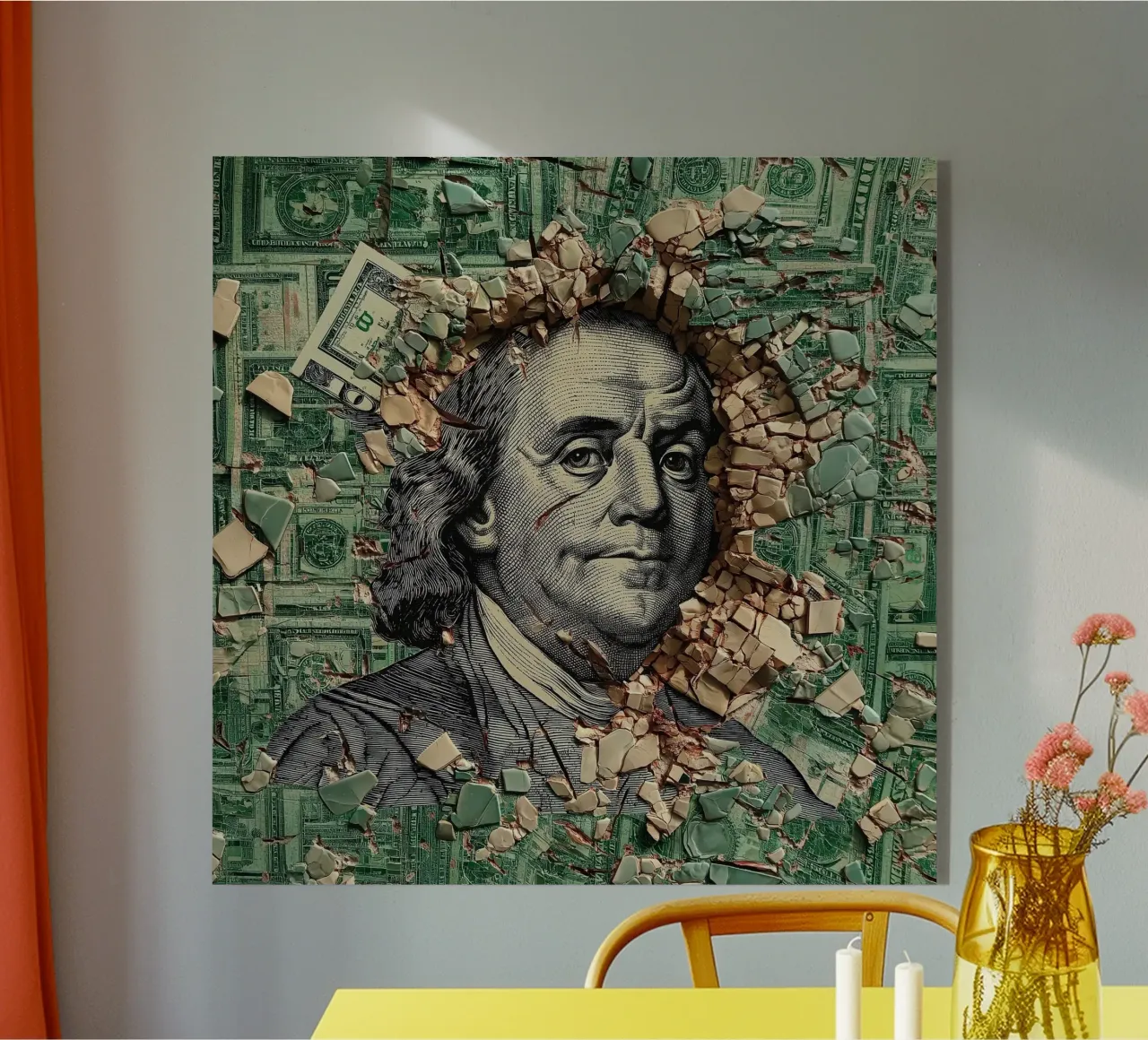 benjamin franklin US dollar plexiglass da Motivate-Today