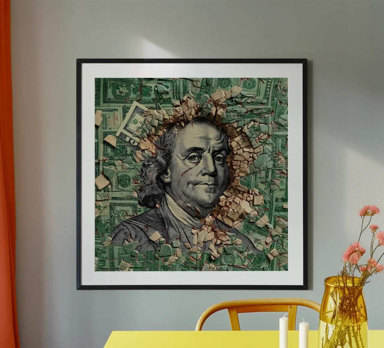 benjamin franklin US dollar carta hahnemühle da Motivate-Today