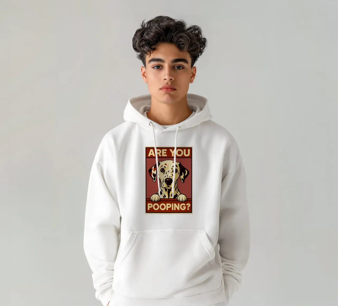 Are You Pooping dalmatians Funny Baño sudadera con capucha de the gindils