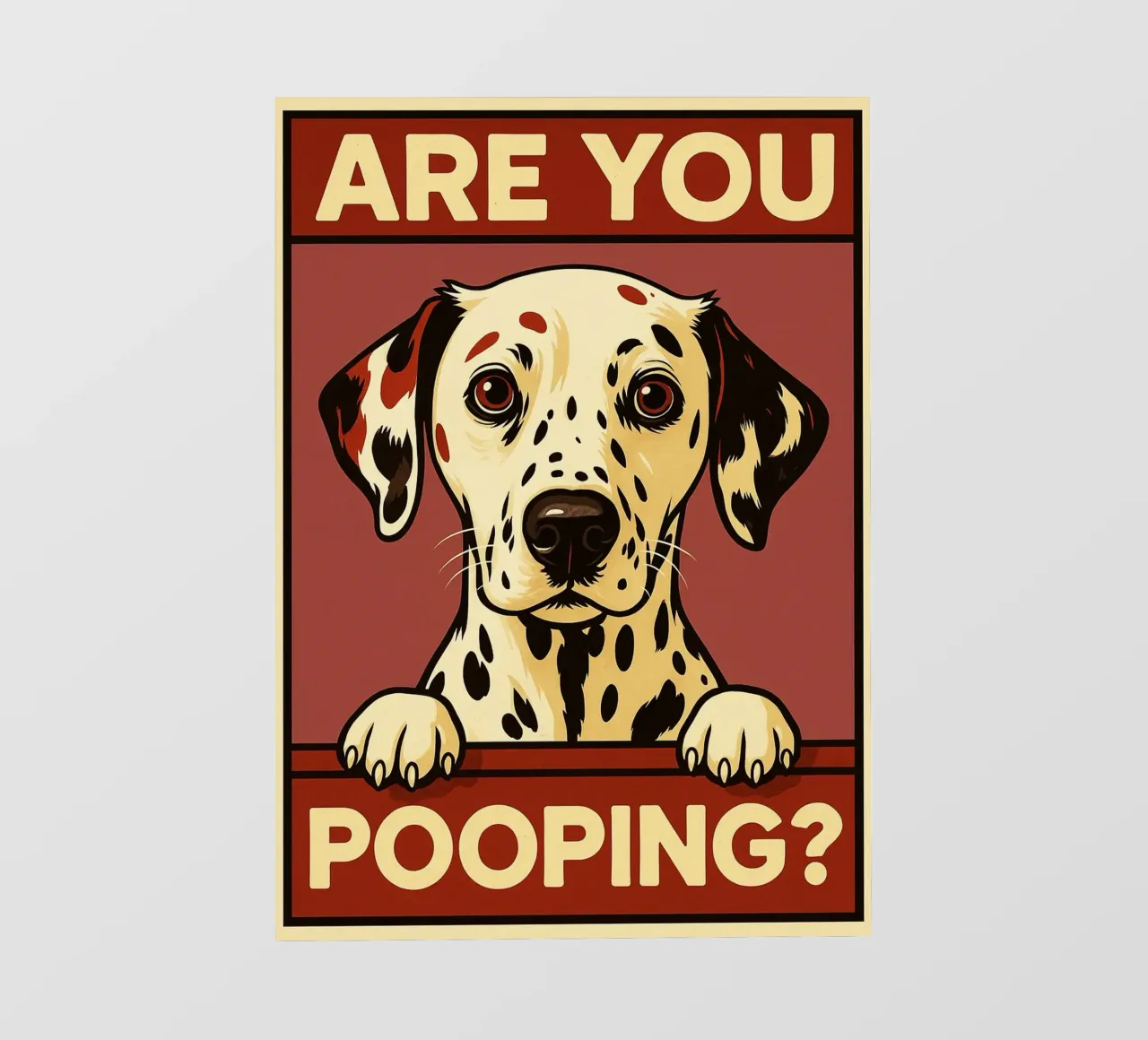 Are You Pooping dalmatians Funny Bathroom backlit film by the gindils