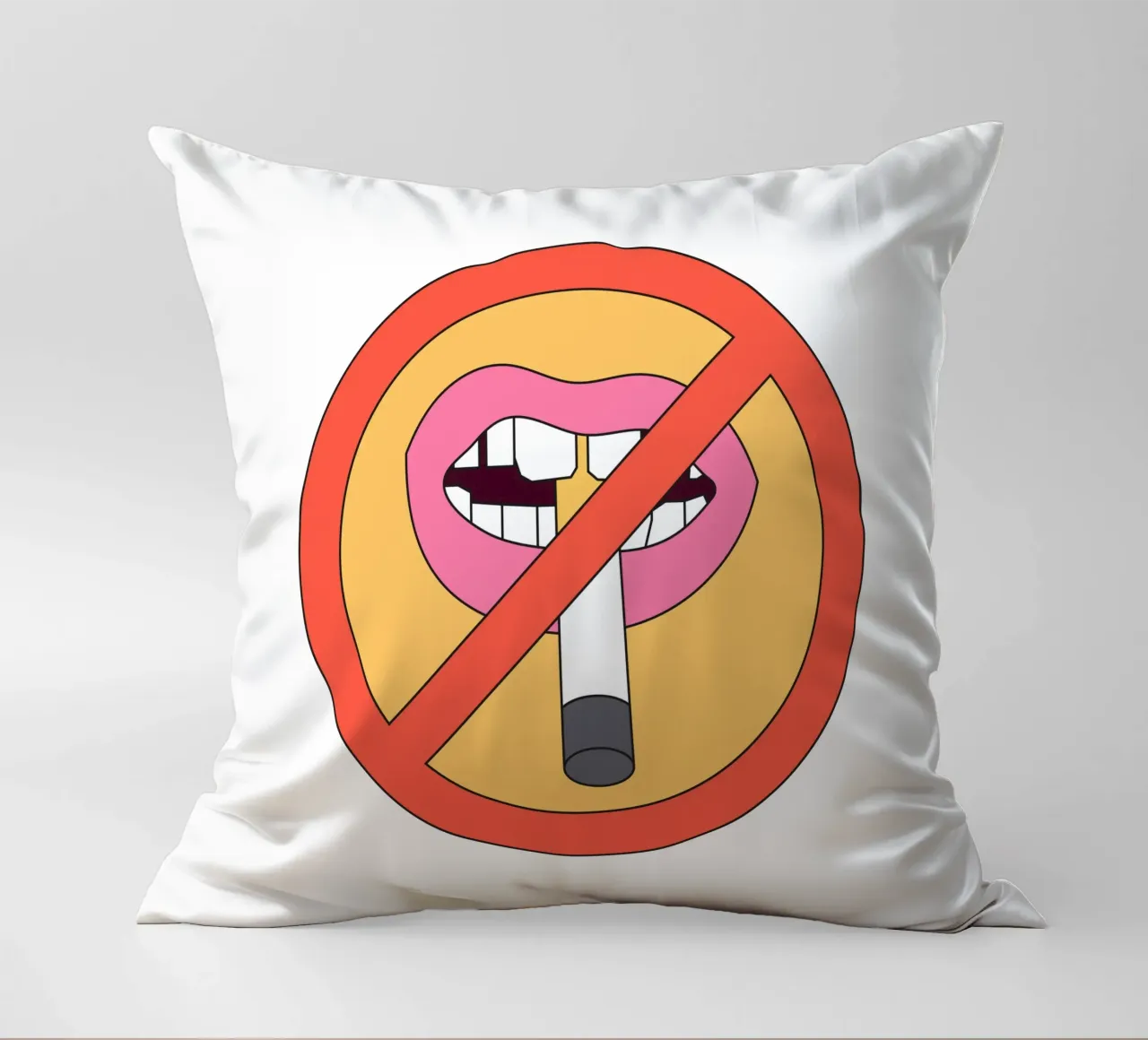 I Don't Like Smoking cuscino da galihstudio