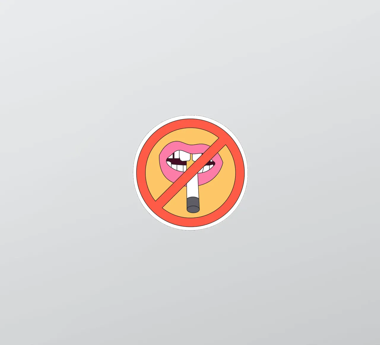 I Don't Like Smoking adesivo da galihstudio