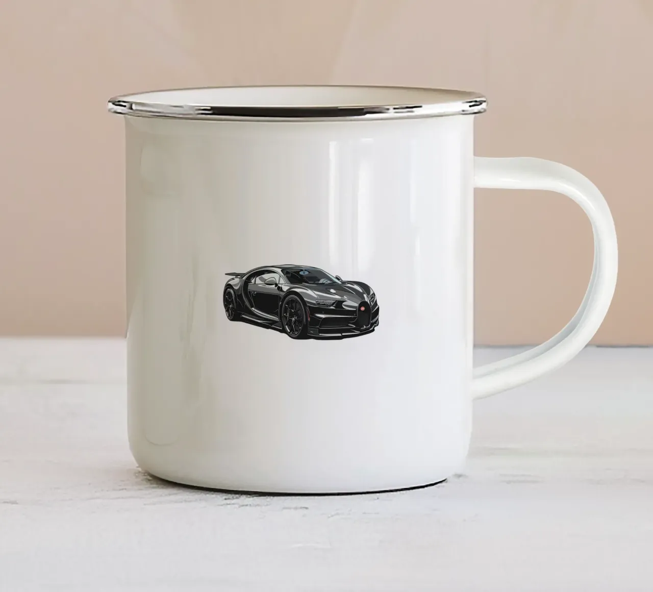 Auto sportive nere di tendenza tazza in smalto da Urban Life