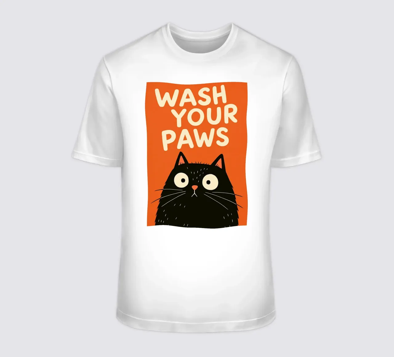 Bagno Gatto Nero Lavare le zampe t-shirt da the gindils