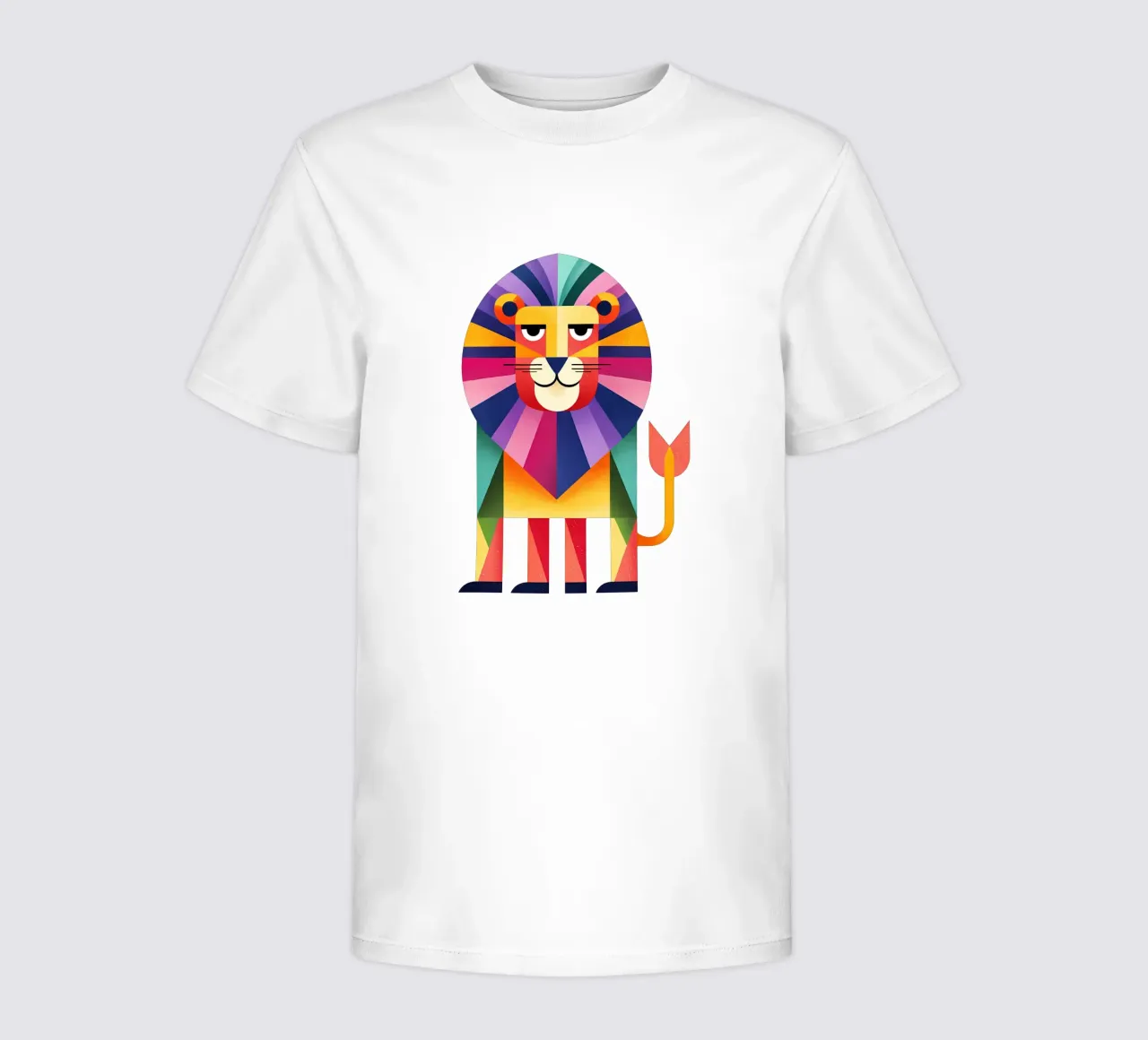 Colorful Geometric Lion Trending Now kids t-shirt by Urban Life