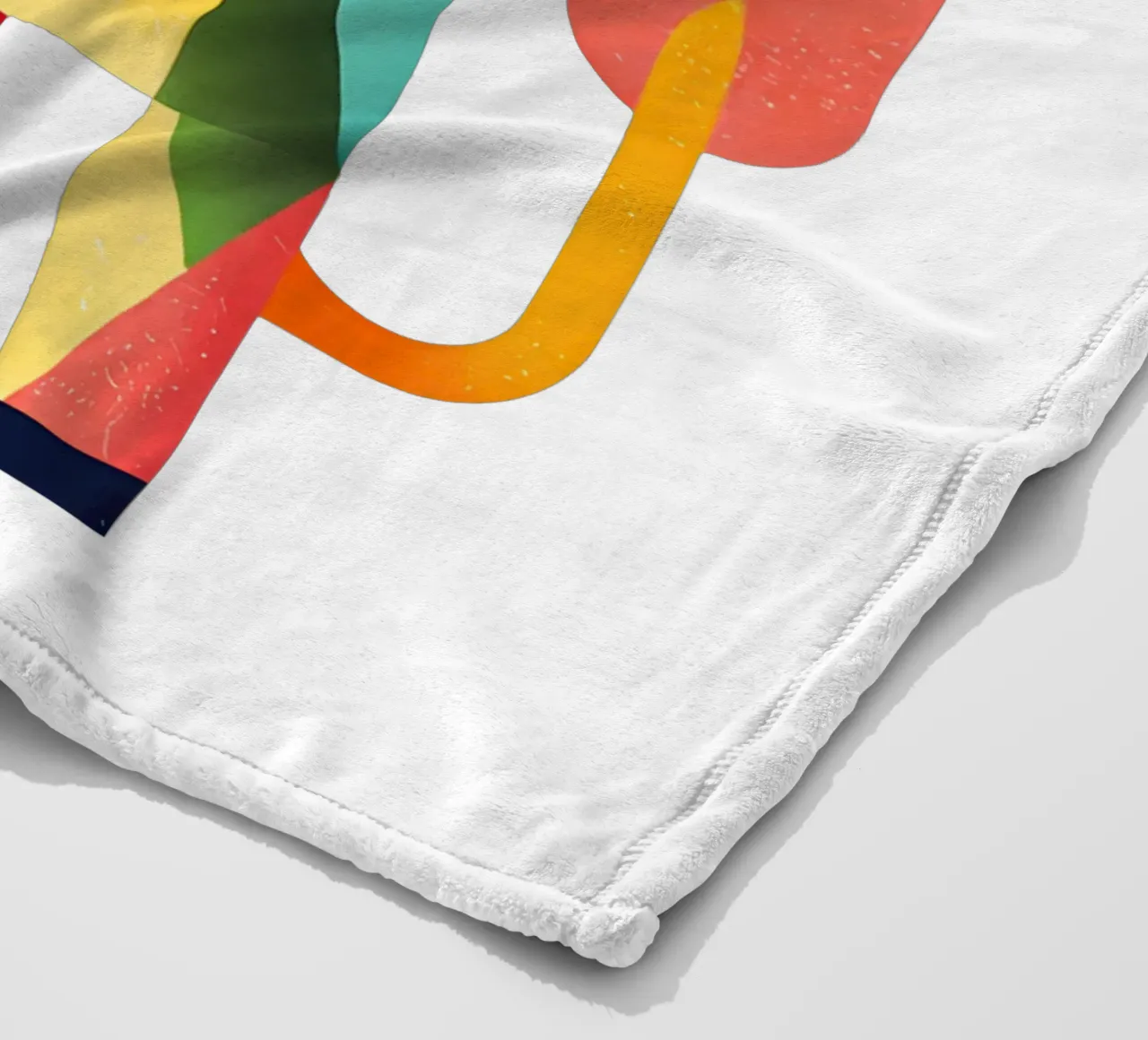 Colorful Geometric Lion Trending Now fleece blanket by Urban Life