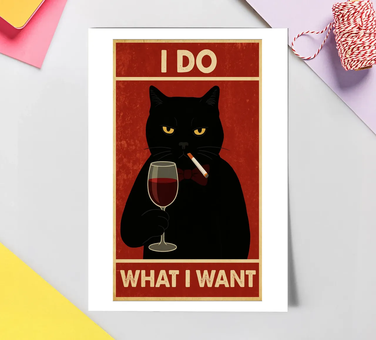 Black Cat I do What I Want sticker sheet by the gindils
