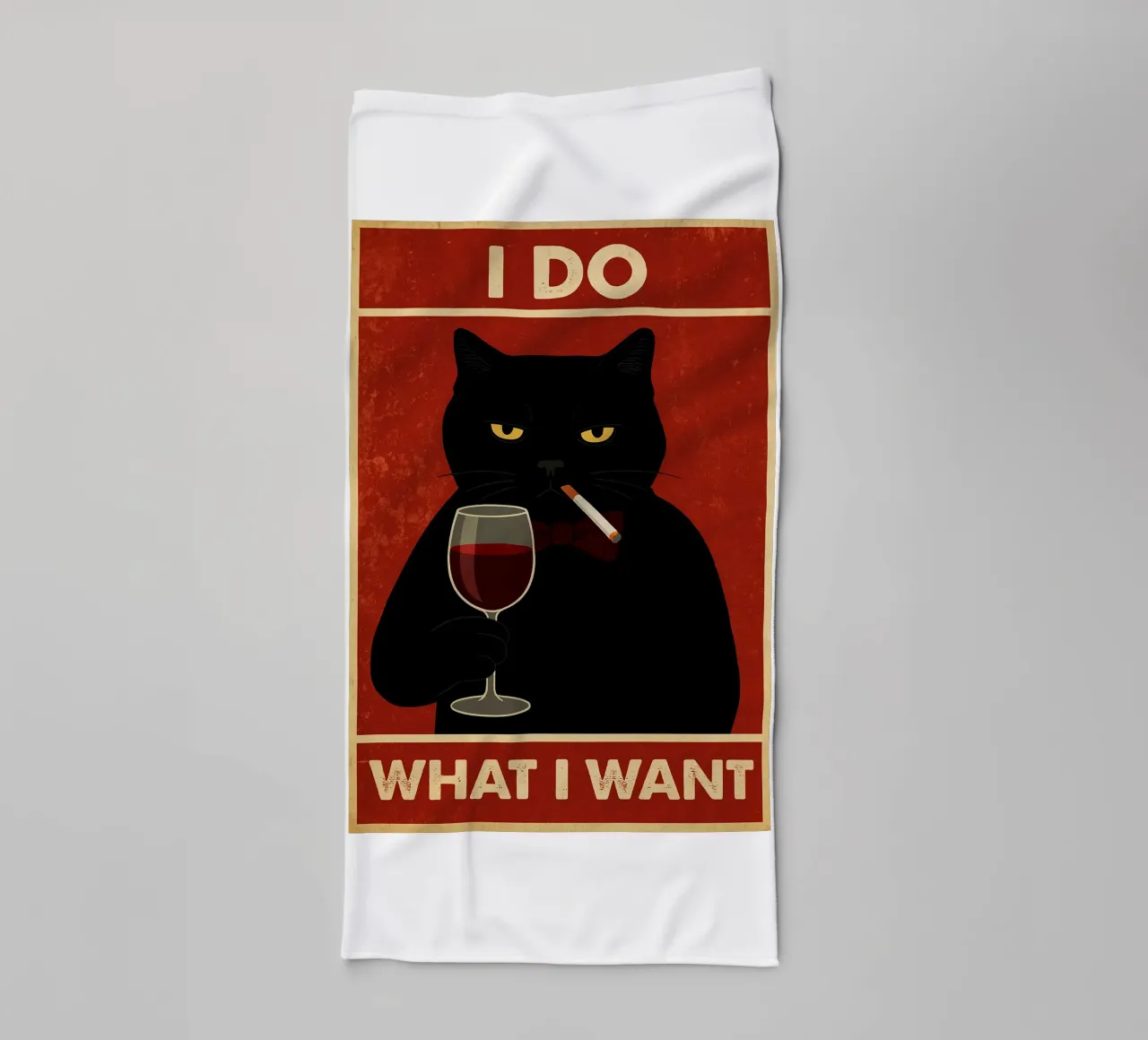 Black Cat I do What I Want towel by the gindils