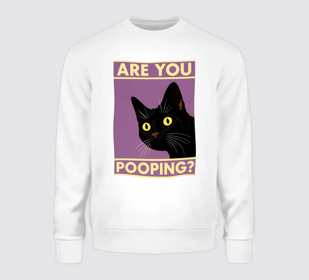Gatto divertente Bagno Are You Pooping felpa da the gindils