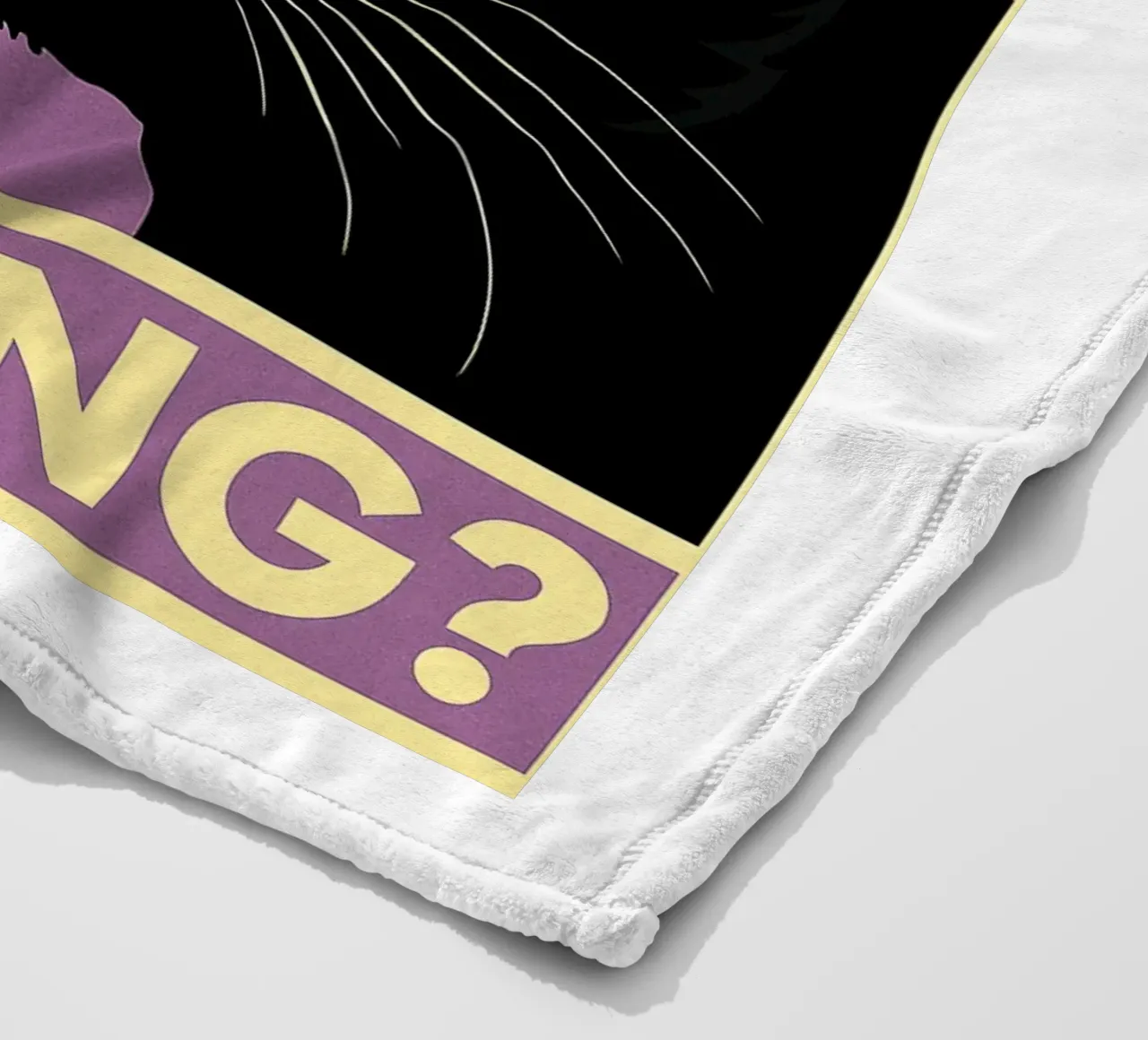 Cat Funny Bathroom Are You Pooping fleece blanket by the gindils