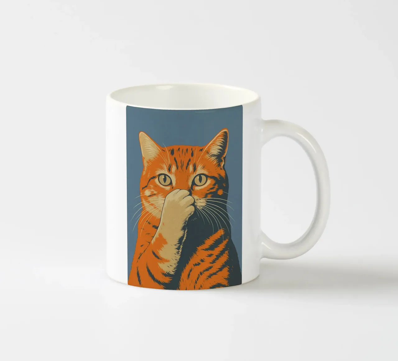 Divertente gatto da bagno tazza in ceramica da the gindils