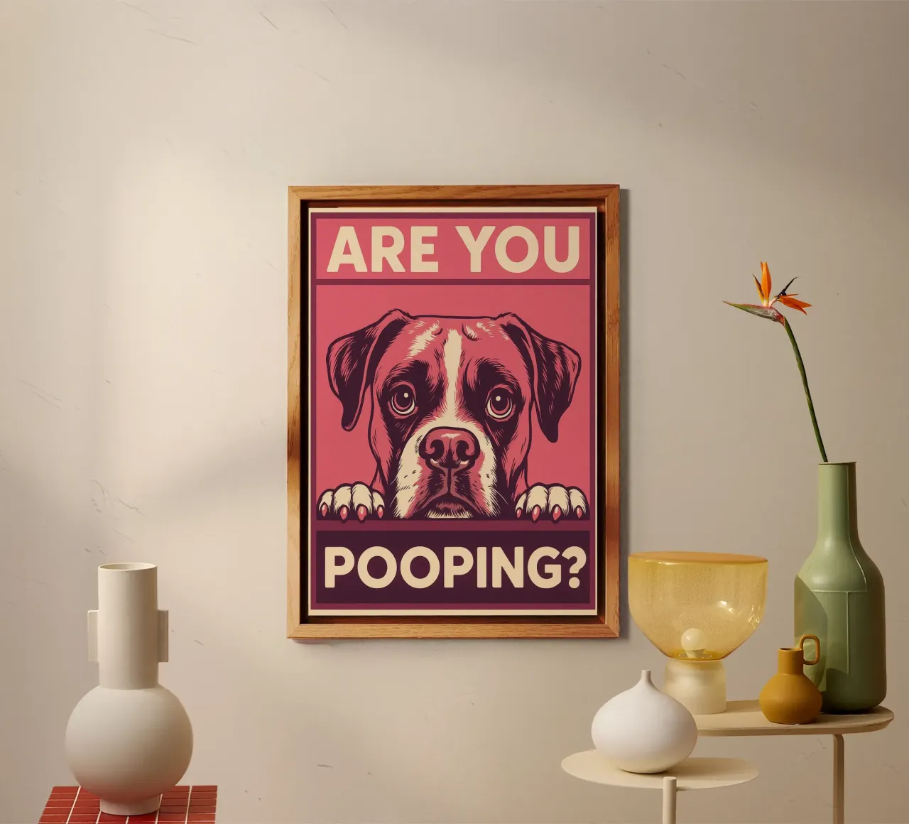 Funny Dog Bathroom Are You Pooping forex plate by the gindils
