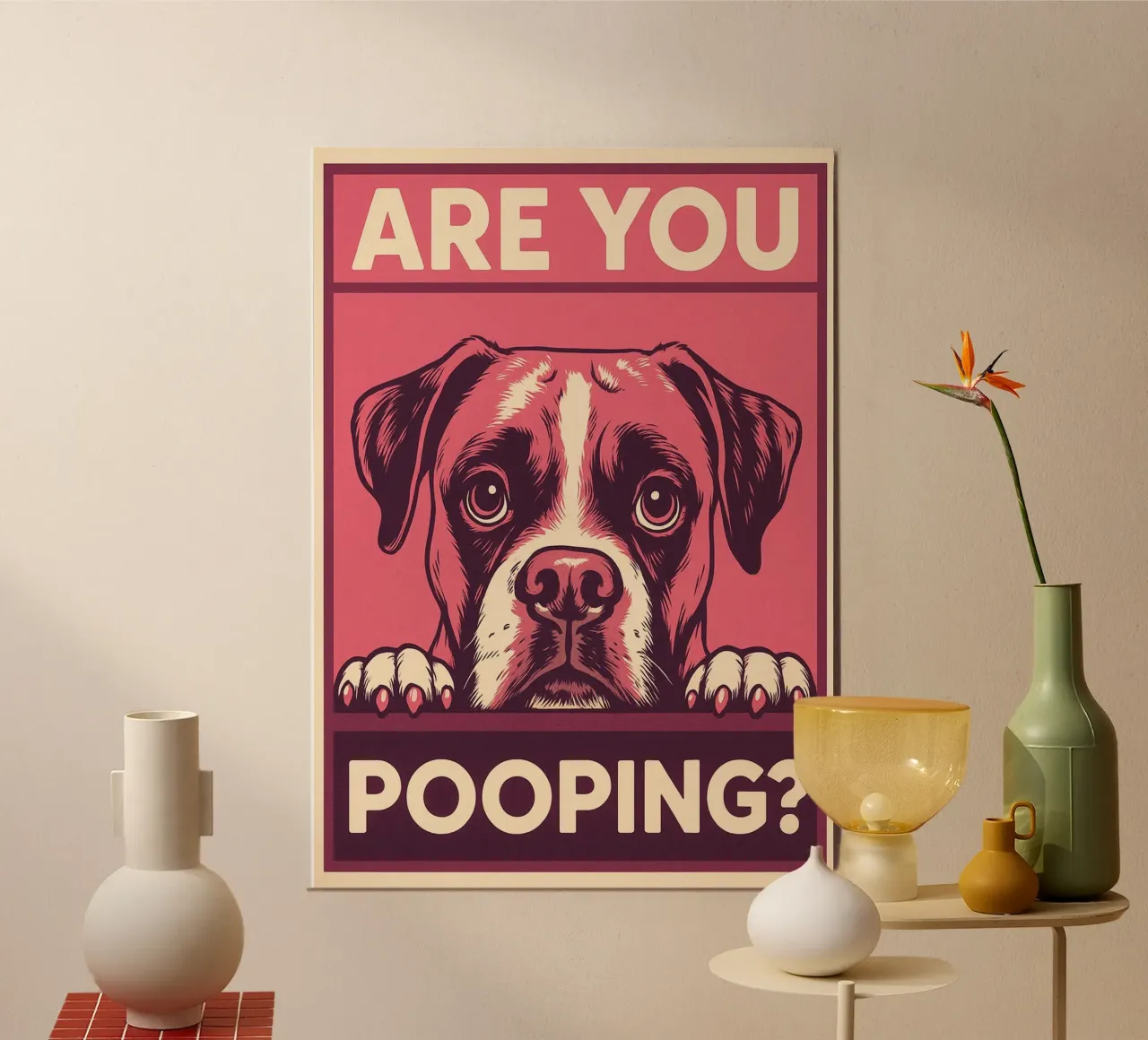 Funny Dog Bathroom Are You Pooping forex plate by the gindils