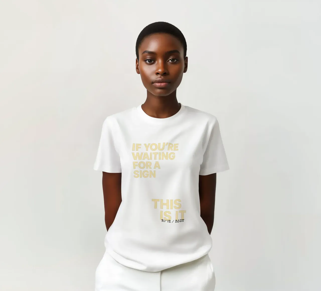 Statement poster "This Is It" - individually dated t-shirt by FRAMELY
