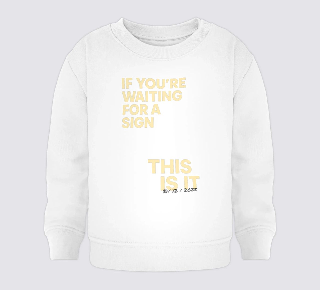 Manifesto "This Is It" - datato individualmente felpa neonato da FRAMELY