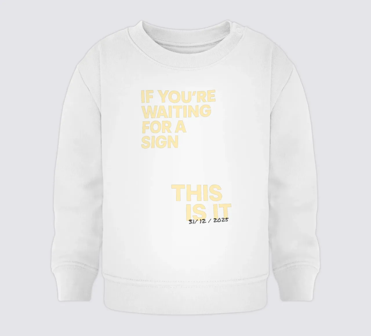 Manifesto "This Is It" - datato individualmente felpa neonato da FRAMELY