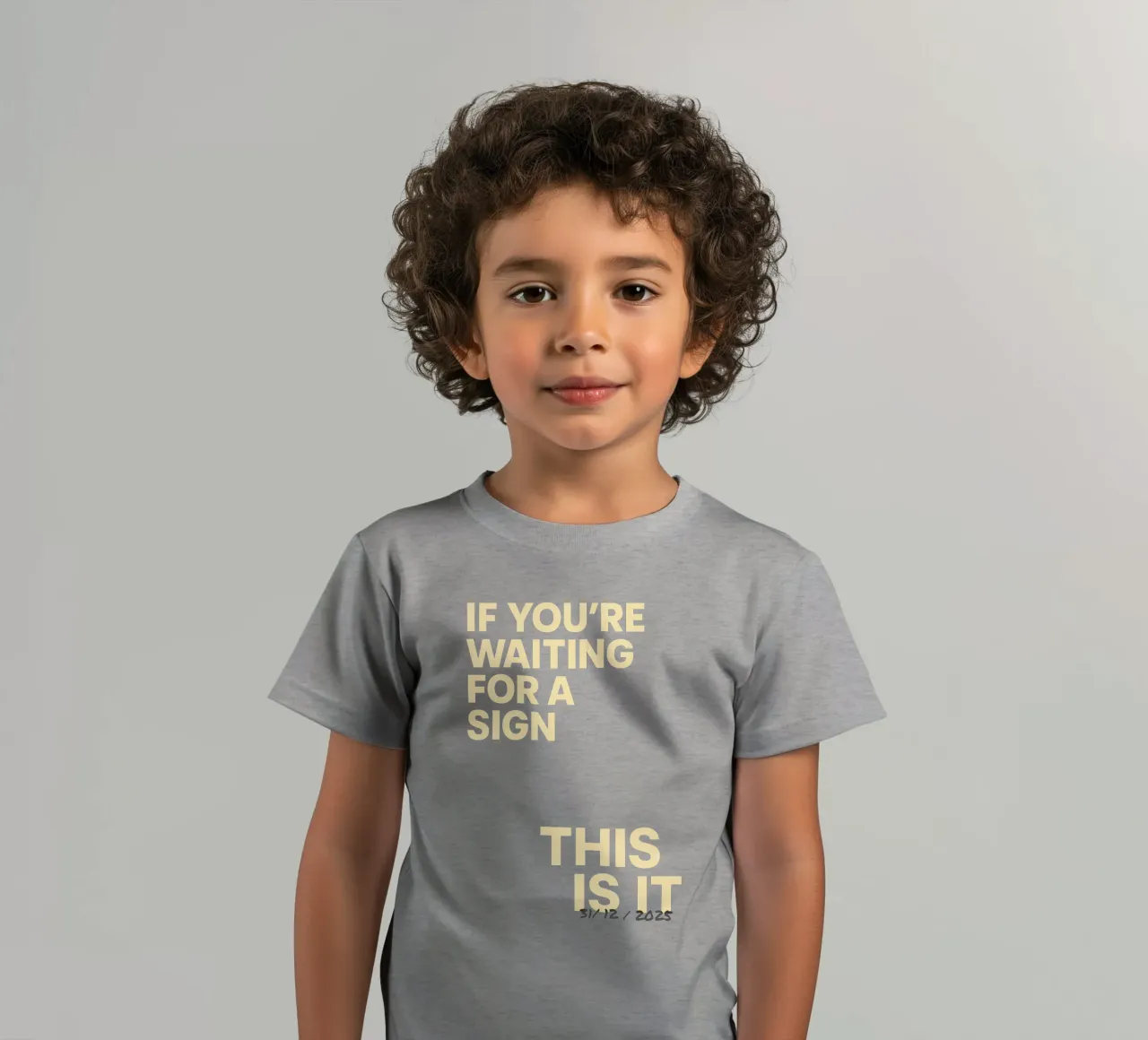 Statement poster "This Is It" - individually dated t-shirt bambini da FRAMELY