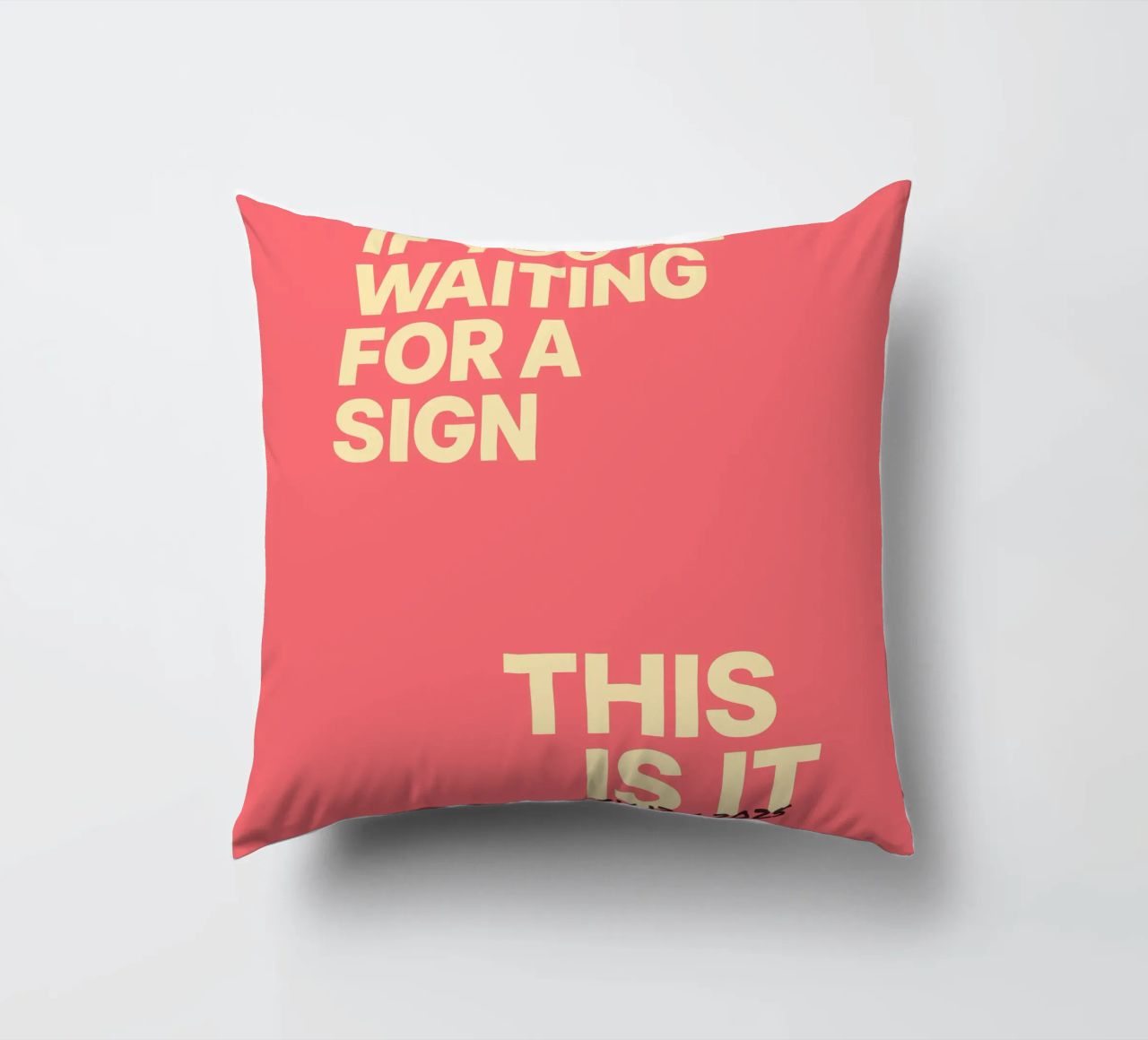 Manifesto "This Is It" - datato individualmente cuscino da FRAMELY