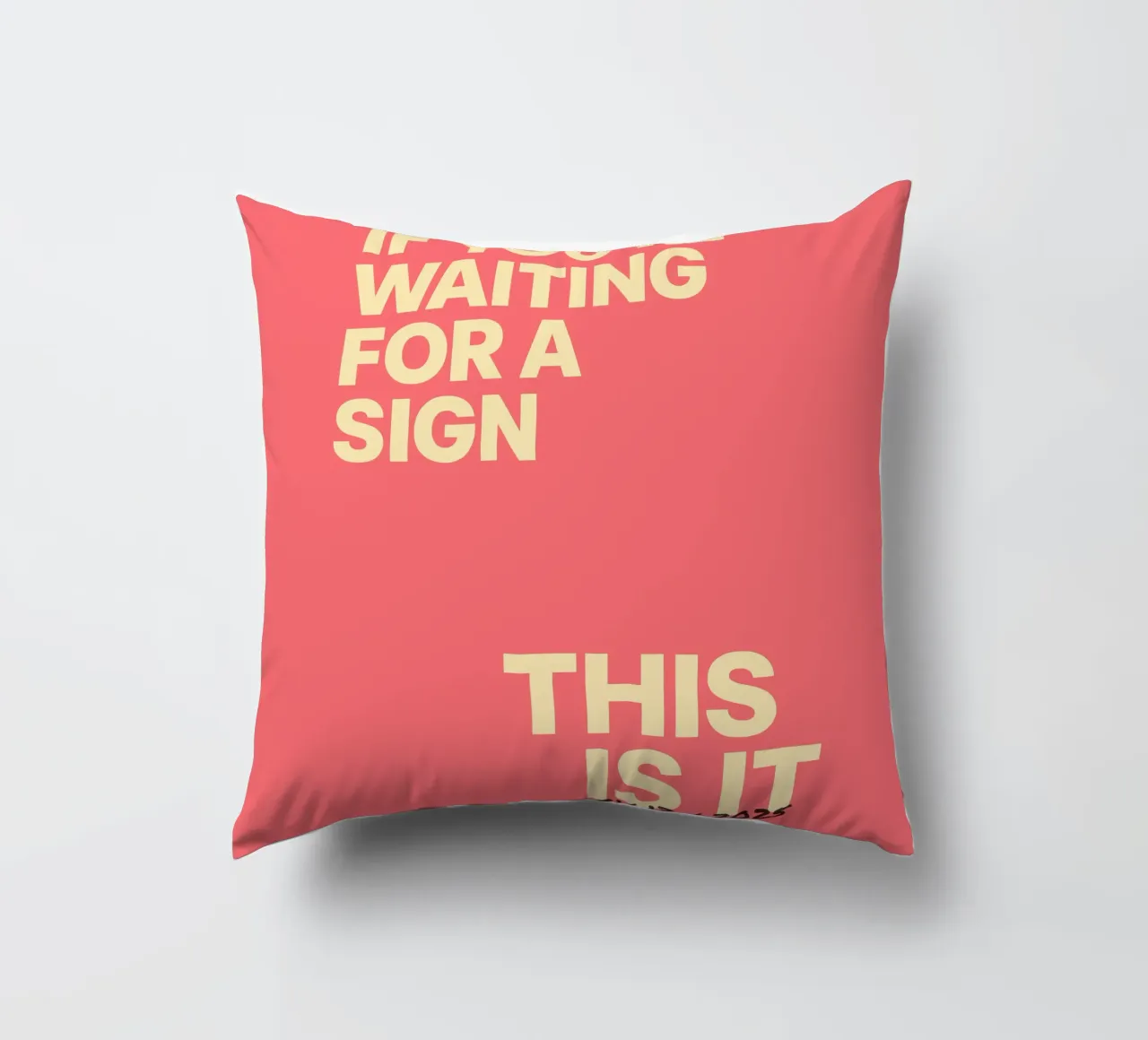 Manifesto "This Is It" - datato individualmente cuscino da FRAMELY