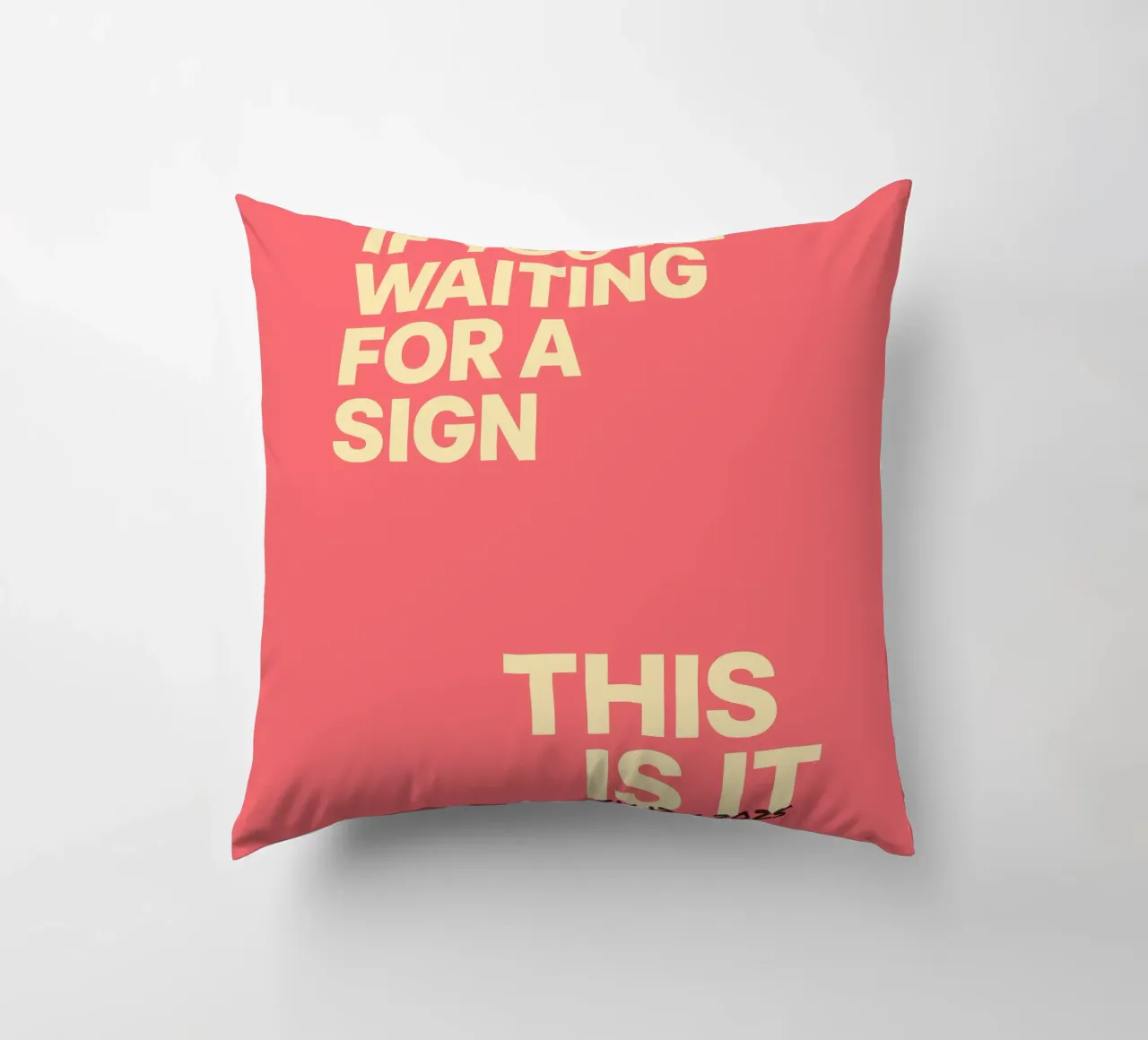 Manifesto "This Is It" - datato individualmente cuscino da FRAMELY