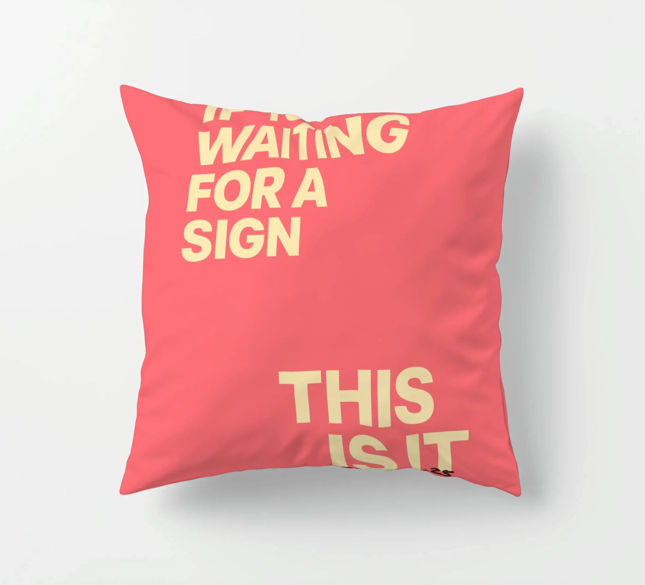 Manifesto "This Is It" - datato individualmente cuscino da FRAMELY