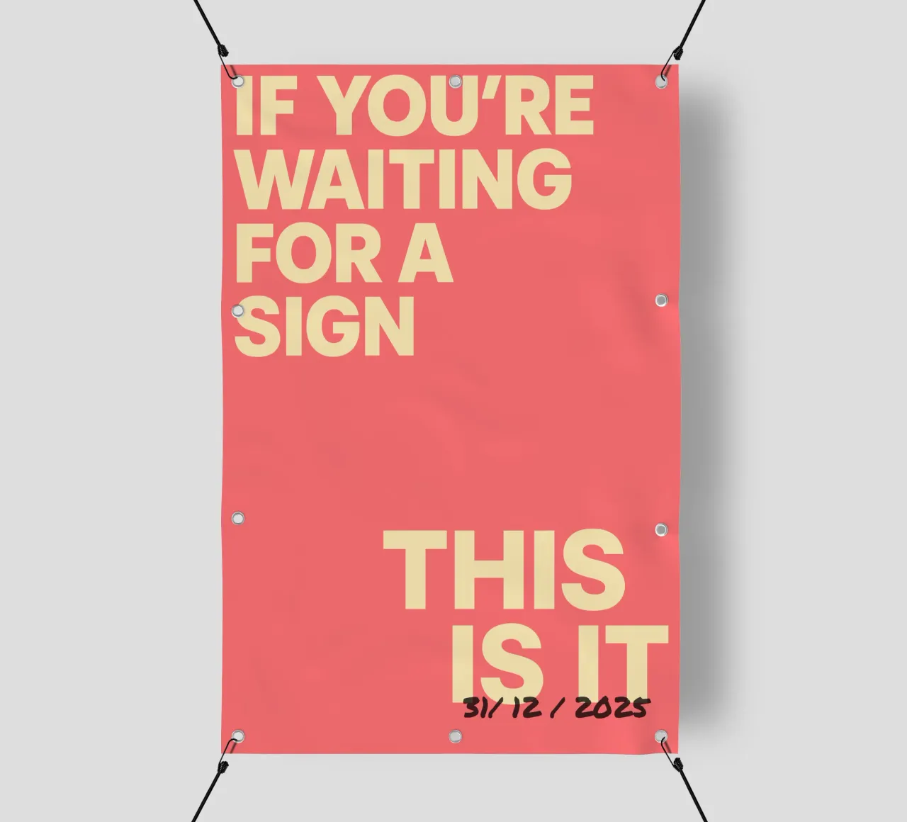 Manifesto "This Is It" - datato individualmente telo in pvc da FRAMELY