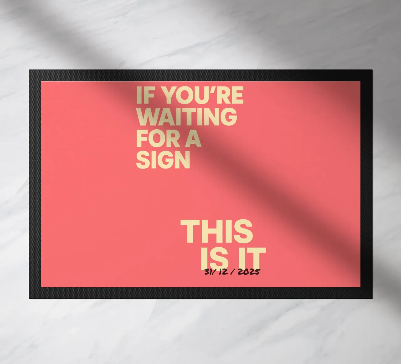 Statement poster "This Is It" - individueel gedateerd deurmat van FRAMELY
