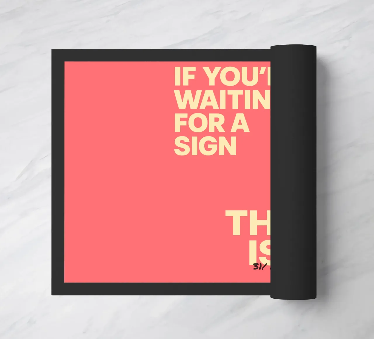 Statement poster "This Is It" - individueel gedateerd deurmat van FRAMELY