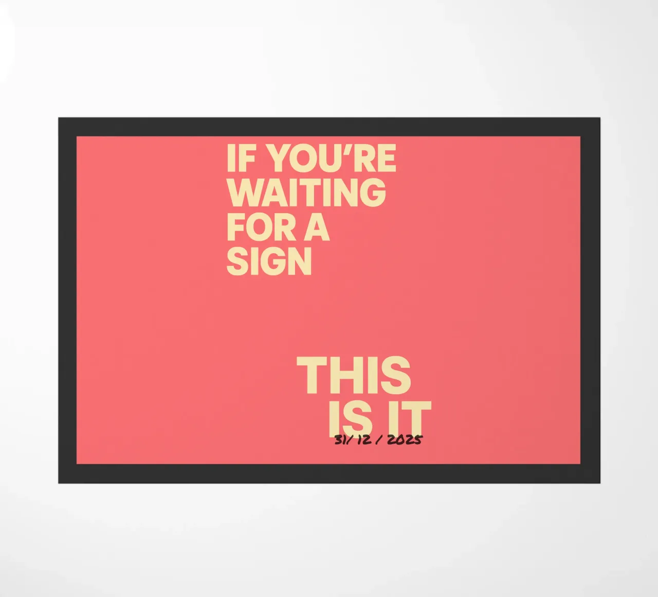 Manifesto "This Is It" - datato individualmente zerbino da FRAMELY