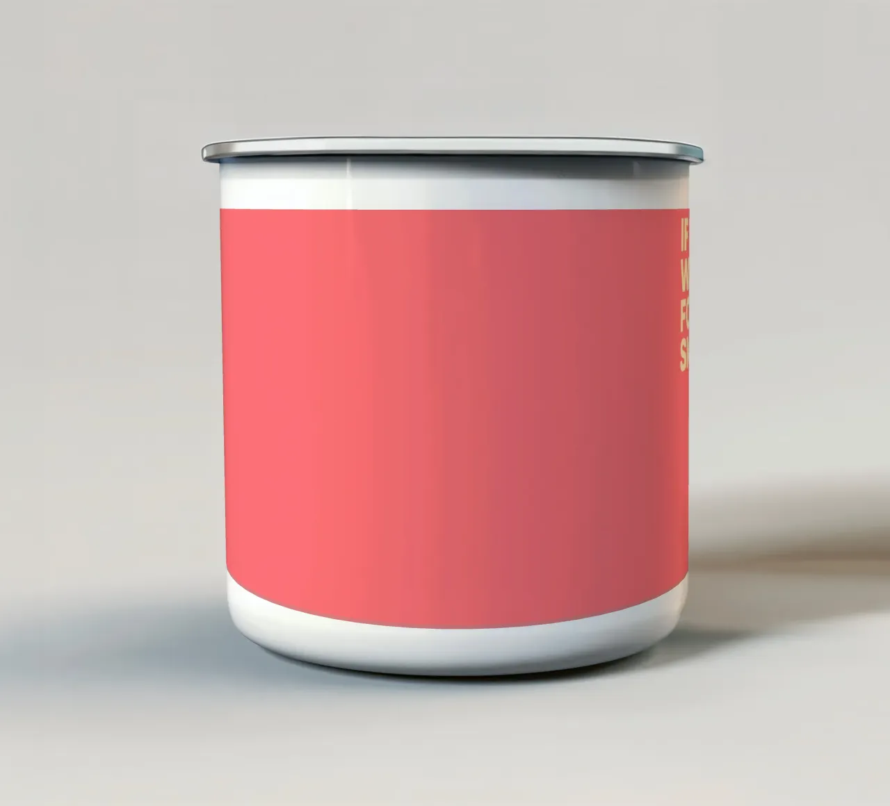 Statement-Poster „This Is It“ – individuell datiert Emaille Tasse von FRAMELY