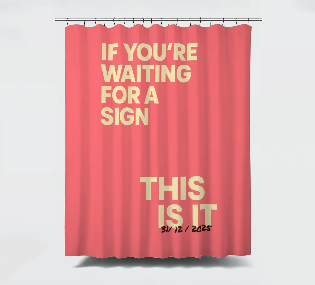 Manifesto "This Is It" - datato individualmente tenda da doccia da FRAMELY