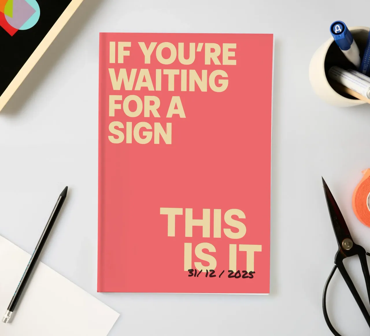 Statement poster "This Is It" - individually dated notebook by FRAMELY