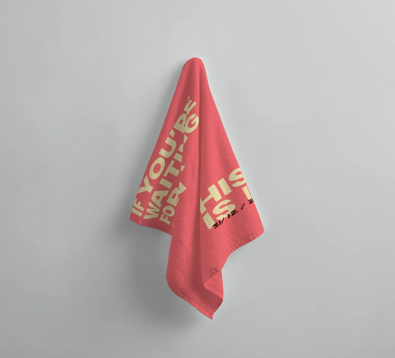 Statement poster "This Is It" - individually dated towel by FRAMELY