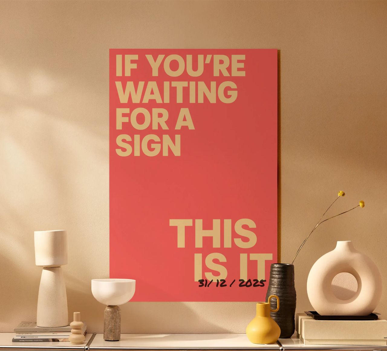 Manifesto "This Is It" - datato individualmente plexiglass da FRAMELY