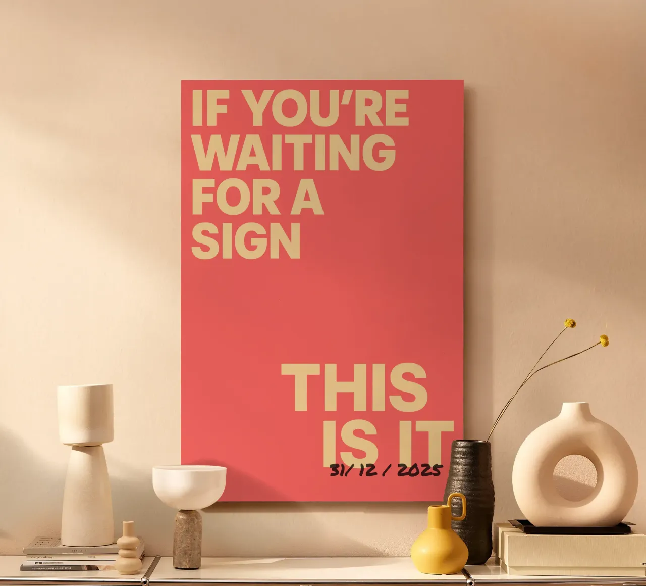Statement poster "This Is It" - individually dated forex plate by FRAMELY