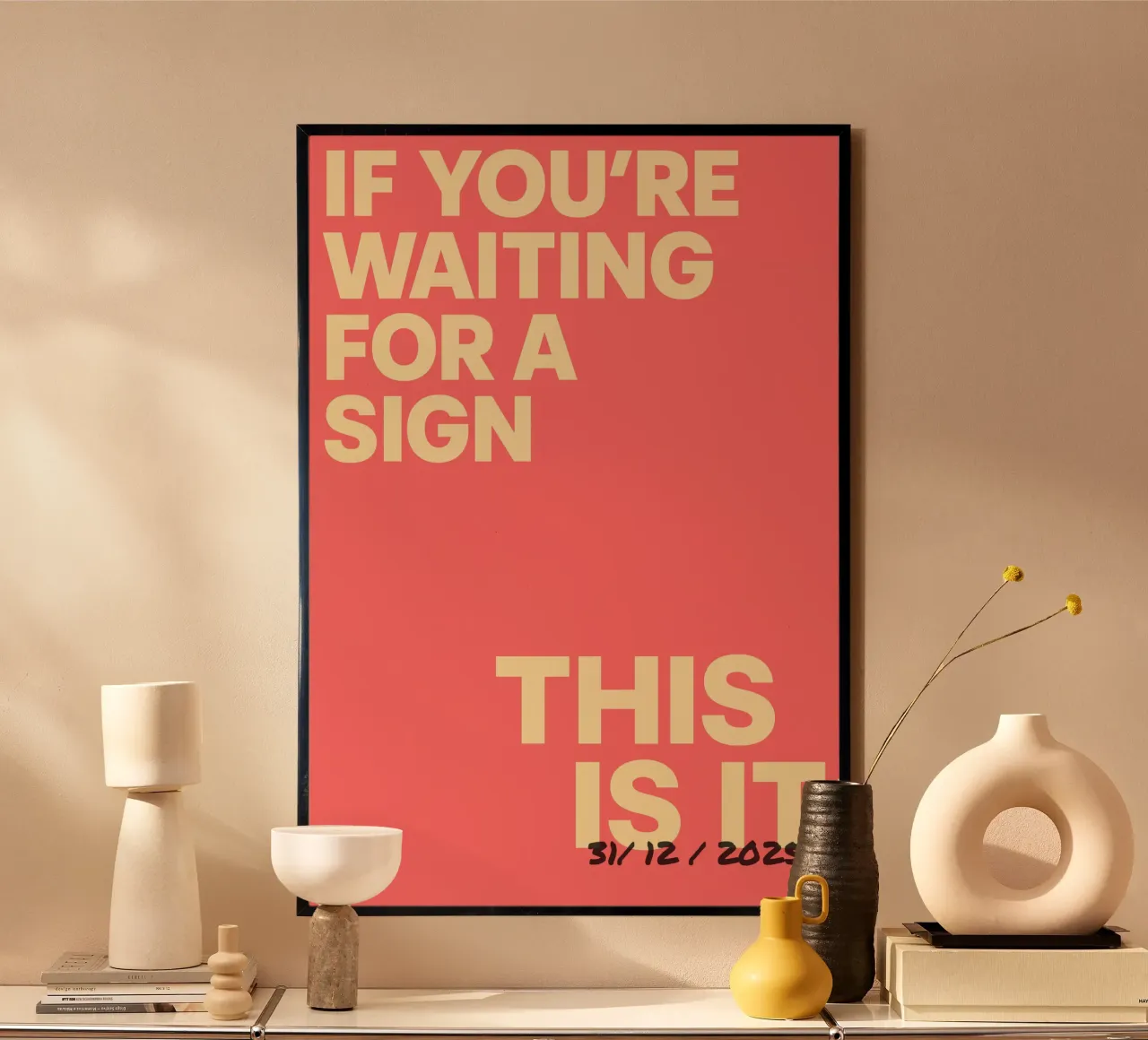 Cartel de declaración "This Is It" - fechado individualmente hahnemühle de FRAMELY