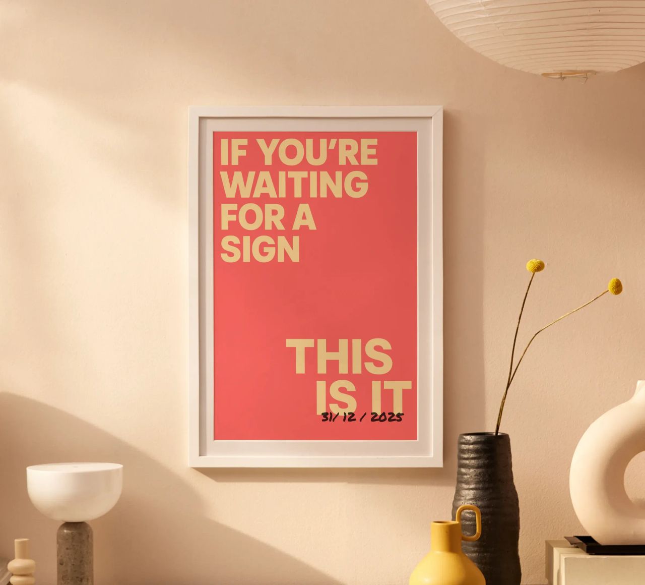 Manifesto "This Is It" - datato individualmente carta hahnemühle da FRAMELY