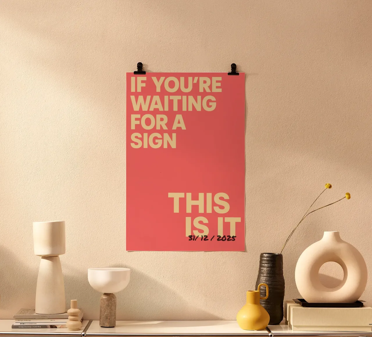 Cartel de declaración "This Is It" - fechado individualmente hahnemühle de FRAMELY