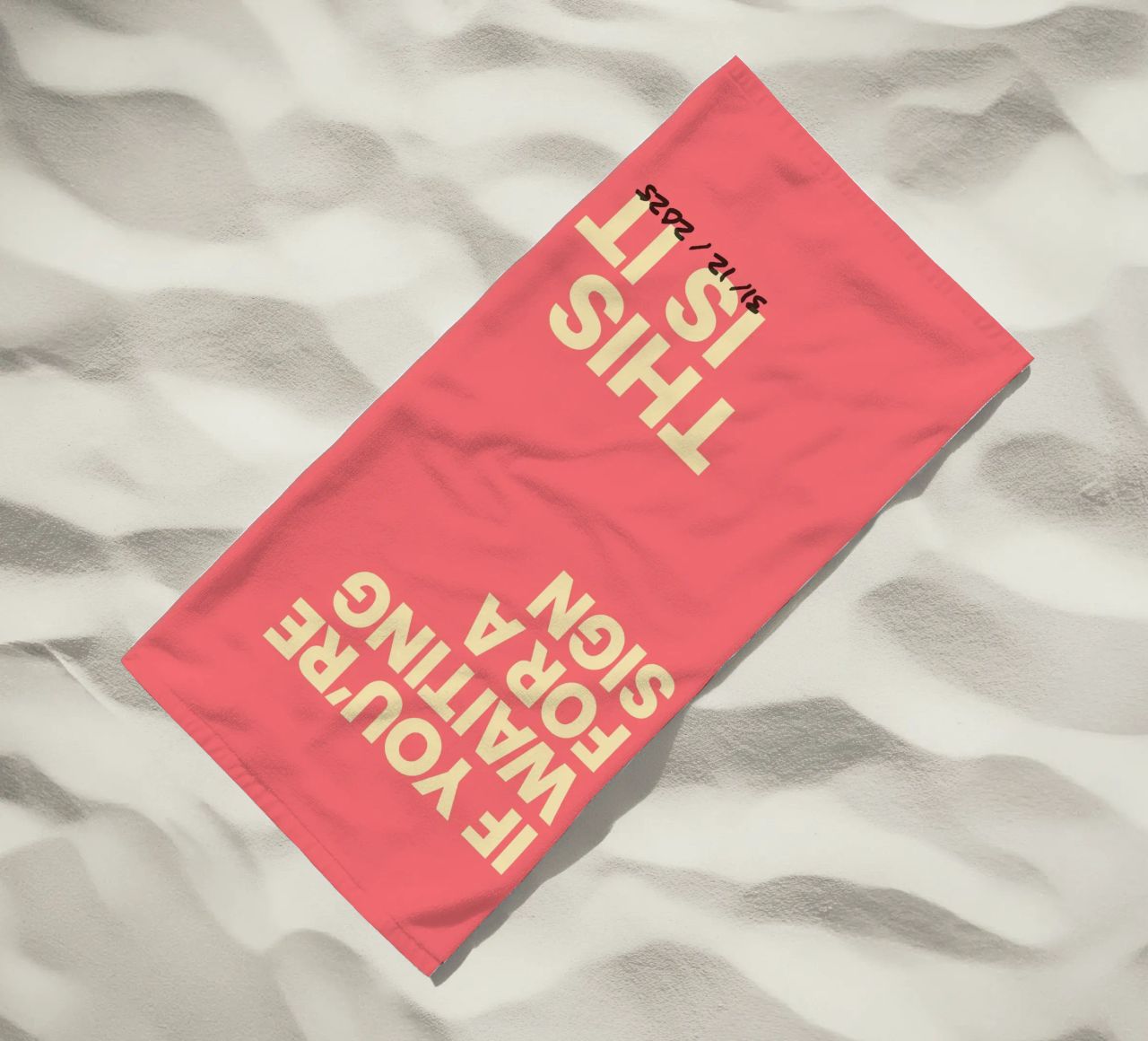 Manifesto "This Is It" - datato individualmente telo mare da FRAMELY