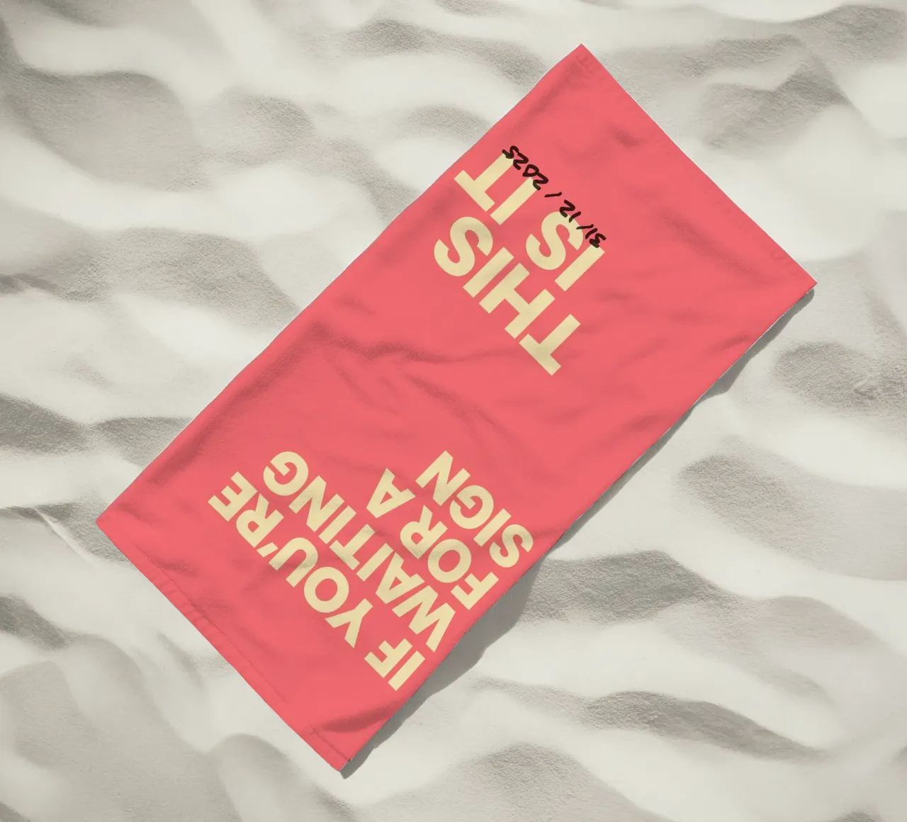 Manifesto "This Is It" - datato individualmente telo mare da FRAMELY